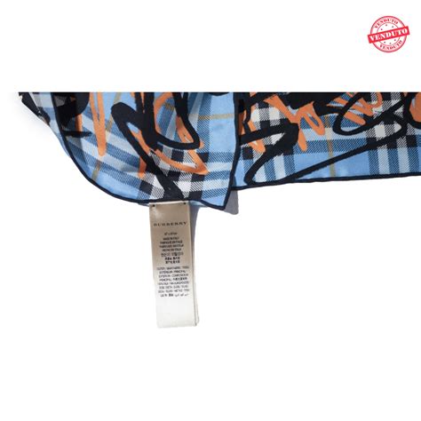 burberry foulard azzurro second hand|Burberry jackets for sale.